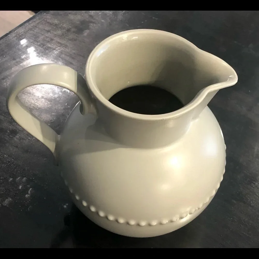 Dansk Matt Glaze Bulbous Pitcher MCM Modern Farmhouse Decor
